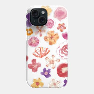 Fresh Watercolor Wildflowers Phone Case