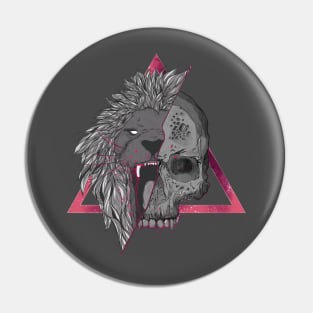 Lion and Skull Pin