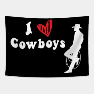 I Love Cowboys Tapestry