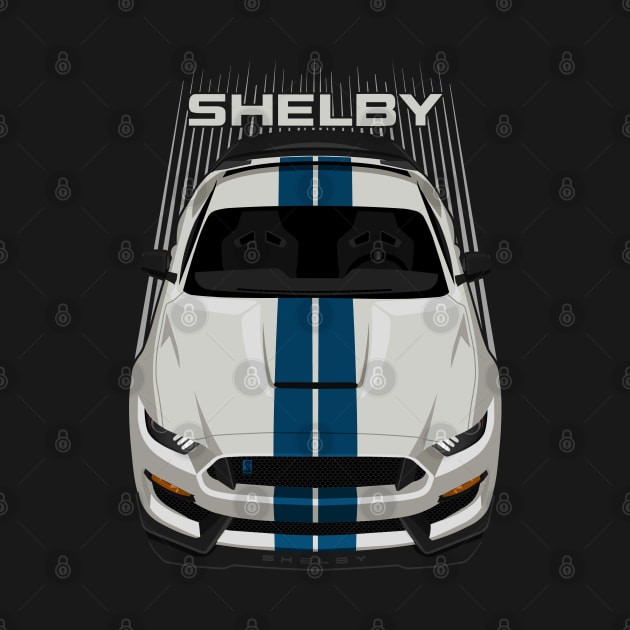 Ford Mustang Shelby GT350R 2015 - 2020 - Heritage Edition - Wimbledon White - Guardsman Blue Stripe by V8social