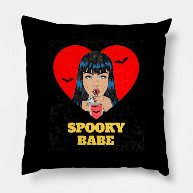 Spooky Babe Pillow by Live Together