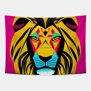 Colorful Lion Tapestry