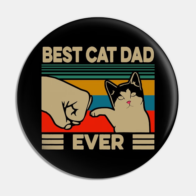 Vintage Best Cat Dad Ever Pin by karascom