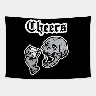 Skull Cheers Tapestry