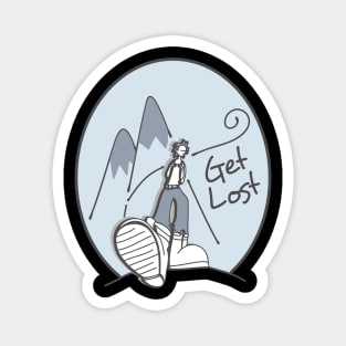 Get Lost Cartoon Character Magnet