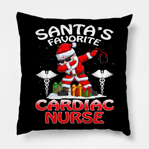 Santas Favorite Cardiac Nurse Christmas T Shirt Pillow by intelus