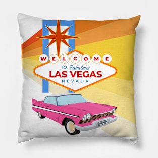 Vintage Welcome to fabulous Las Vegas Pillow