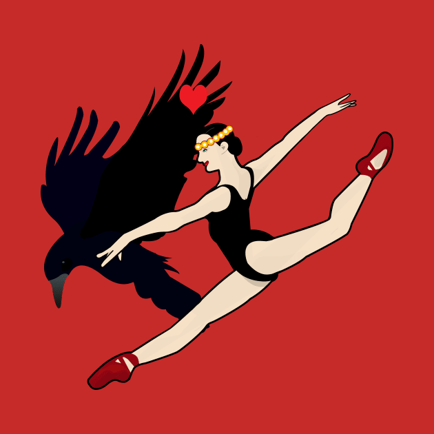 Ballerina and Black Crow by momomoma