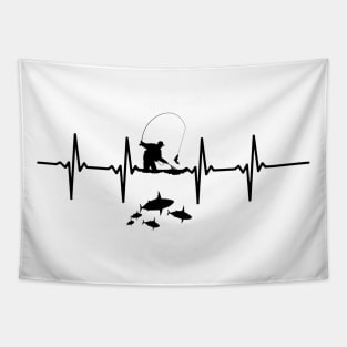 'Fishing Heartbeat' Amazing Fishing Gift Tapestry