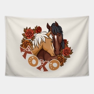 Xoxo Horses Love Tapestry