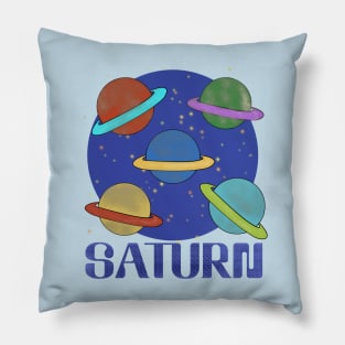 Saturn Planet pattern Pillow