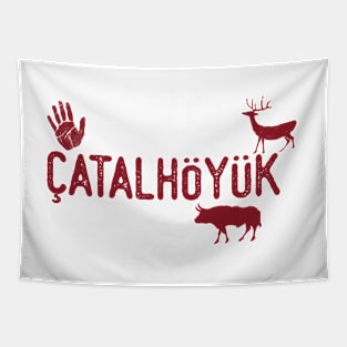 Catalhoyuk Ancient Neolithic Site Tapestry