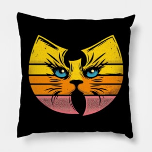 Wutang Logo Cat face effect Pillow