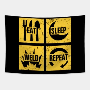 Eat, Sleep, Weld | Funny Welder Gift Tapestry