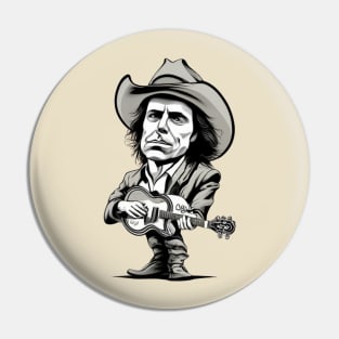 Dwight Yoakam Playing Guitar Pin