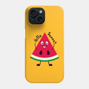 Summer watermelon says hello Phone Case