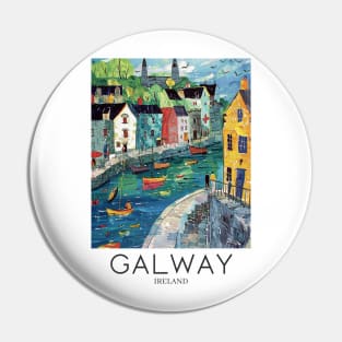 A Pop Art Travel Print of Galway - Ireland Pin
