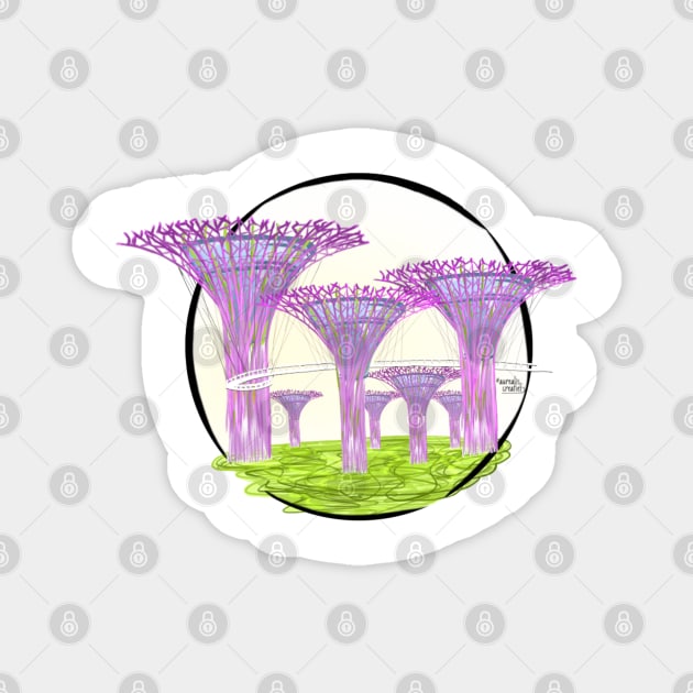 Singapore - Supertree Grove Magnet by Aurealis