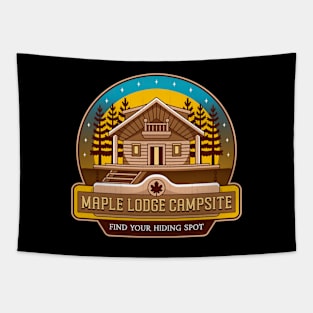 Maple Lodge Campsite Emblem Tapestry