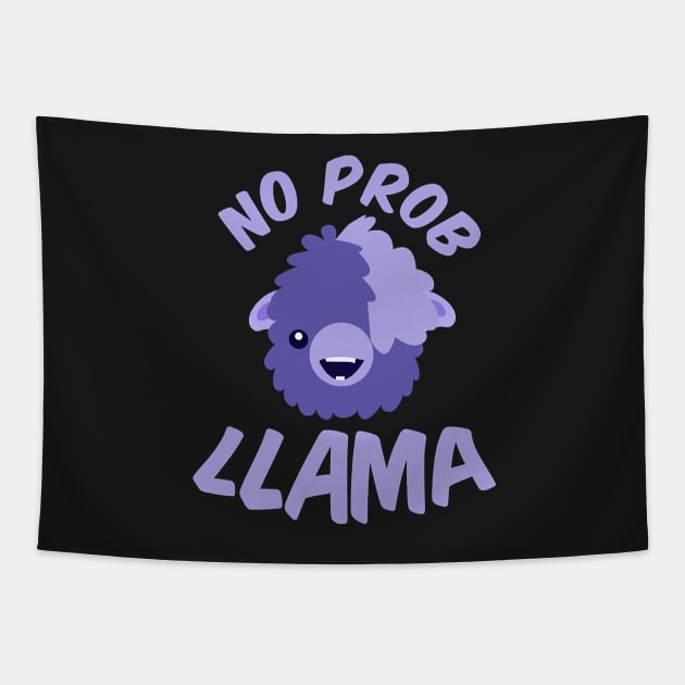 No Prob Llama Rainbow Pride Alpaca Llama Tapestry by AttieParetti87