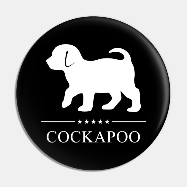 Cockapoo Dog White Silhouette Pin by millersye