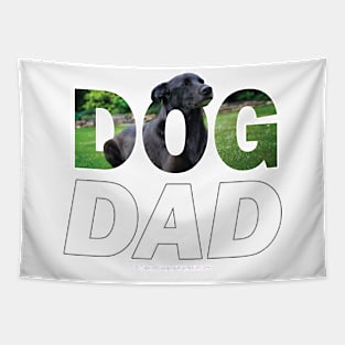 DOG DAD - black labrador oil painting word art Tapestry