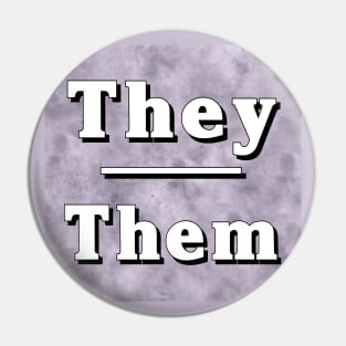 They-Them Pronouns: Neutral Gray Pin