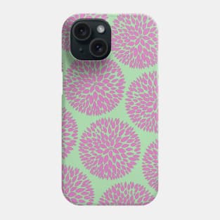 Lake Green & Pink Dahlia Pattern Phone Case