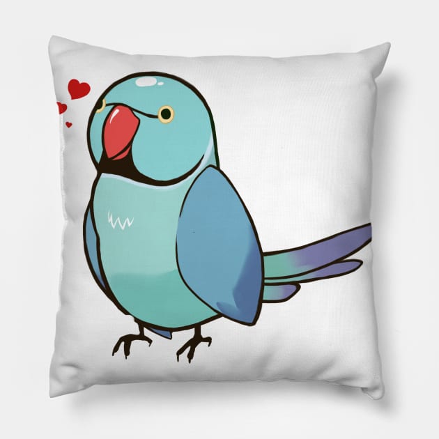 Ringneck Parakeet 2 Pillow by Shemii