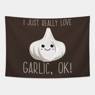 I Just Really Love Garlic Ok! Kawaii Garlic Gift Tapestry