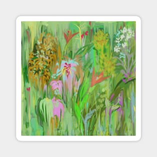 Abstract Floral collection Magnet