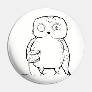 Inktober Night Owl Pin