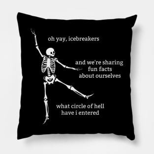 Sassy Skeleton: "Oh Yay, Icebreakers" Pillow