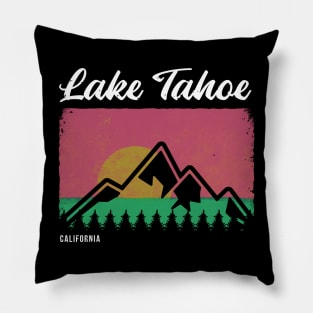 Retro Lake Tahoe Pillow