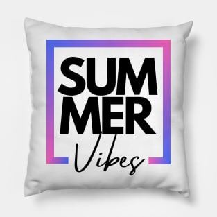 Summer Vibes Tie-Dye, summer days, beaches, sun, vibes, Pillow