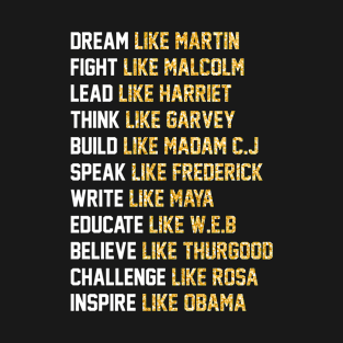 Dream Like Martin -Fight Like Malcolm T-Shirt