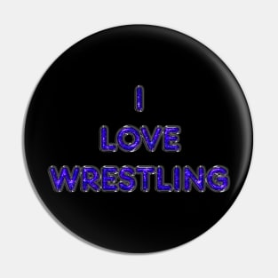 I Love Wrestling - Purple Pin