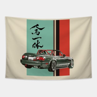 Stanced Miata - Jinba Ittai v2 Tapestry