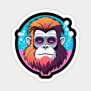 Ape Monkey Illustration Magnet