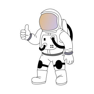 Space Astronaut Thumbs Up T-Shirt