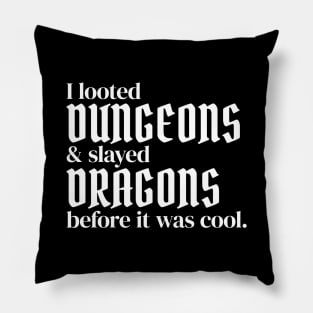 I Looted Dungeons and Slayed Dragons Before It Was Cool Pillow