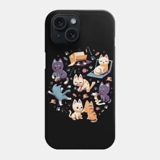 Naughty cats making trouble // Cute kittens, mad cat Phone Case