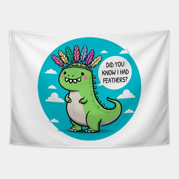 Dinosaur's Fashion Statement Tapestry by 1BPDesigns