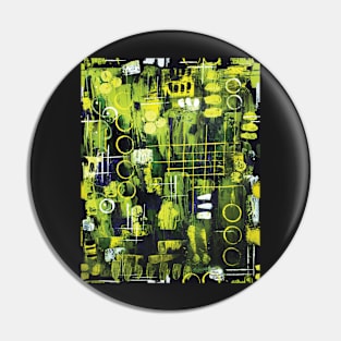 Northern Lights - Aurora Borealis Patten Black Green yellow Pin