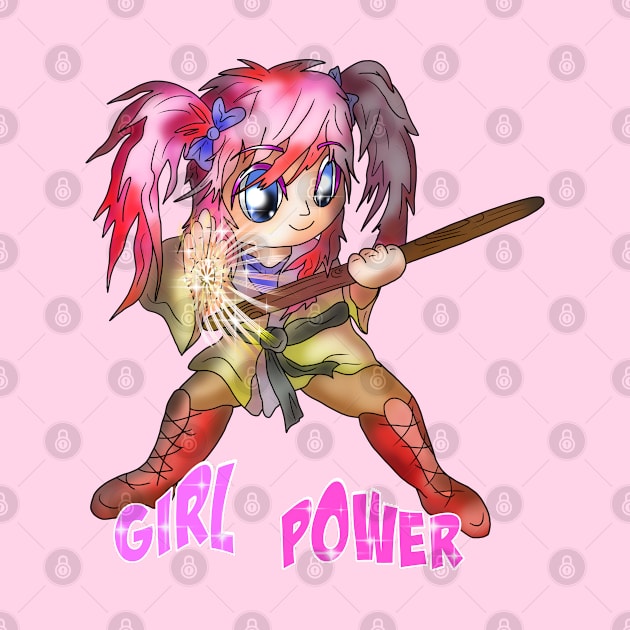 girl power elf fighter by cuisinecat