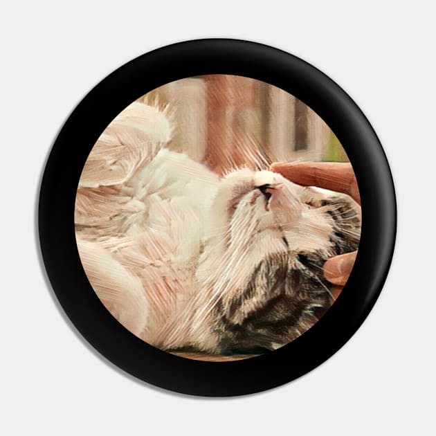 Alert floppy cat Pin by GoranDesign