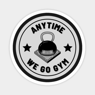 Anytime Fitness | Anytime We Go Gym Kettlebell Logo Magnet