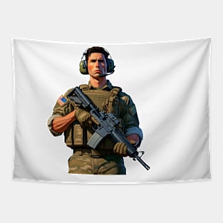 Tactical Man Tapestry