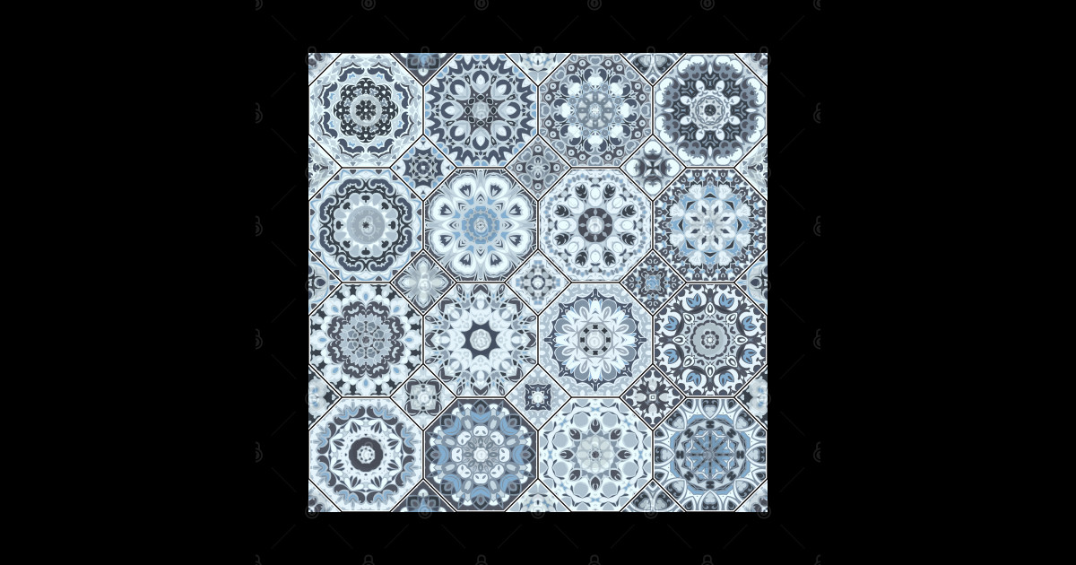 Octagonal Oriental and ethnic motifs in patterns. - Patchwork - Sticker ...