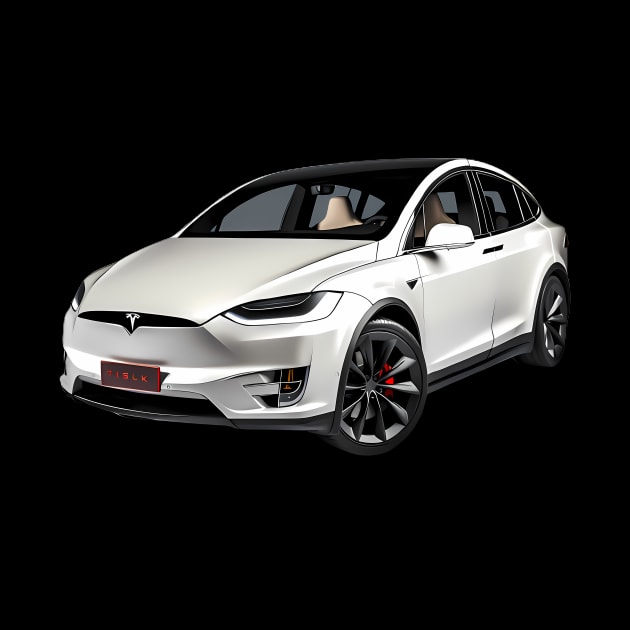 White Tesla Model X by Keciu's Shop